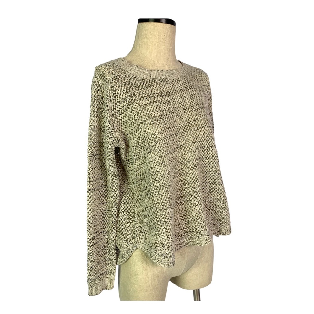 Paper Crane Scoop Neck Open Weave Women’s Sweater